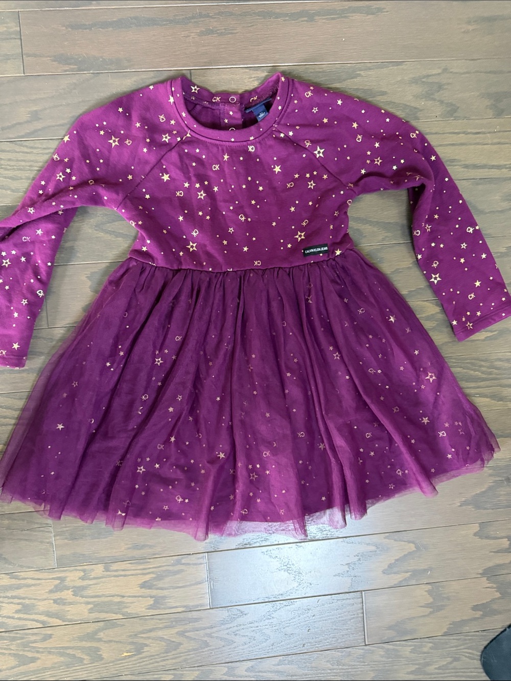 Calvin Klein Jeans Purple Star Print Dress